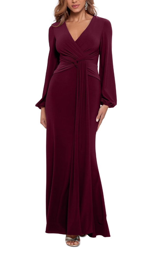 betsy adam red dress Floral-Print Formal Dress: and A26962 Red Multi / 0 structured look with a soft feel. Sleeve Betsy And Adam Long