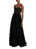 4 - aidan mattox black corset gown