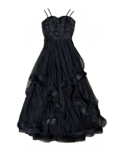 11 - speechless black tiered tulle gown