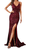 14 - ssb burgundy sequin gown