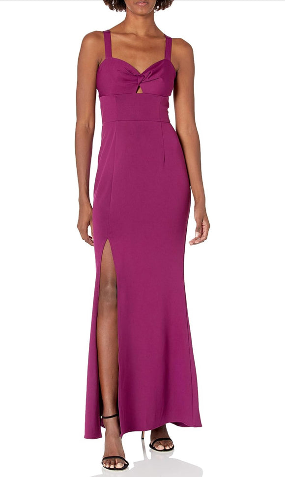 M - minuet purple knotted gown