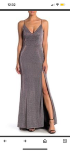 5 - jump apparel silvery purple glitter gown