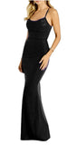 XL - ssb black glitter cowl scoop back gown