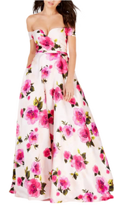 9 - city studio pink floral ball gown