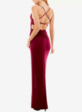 13 - city studio burgundy strappy back gown