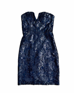 3 - sequin hearts navy notched sequin mini dress