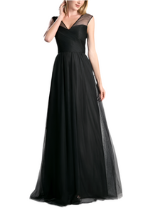 6 - la divine black pleated bodice tulle gown
