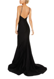 12 - glamour by terani couture black ruched mermaid gown