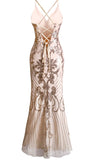 S - ssb gold gatsby sequin gown