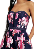 1 - teeze me navy & pink metallic floral gown