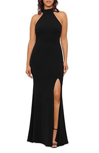 3 - crystal doll black halter maxi dress
