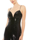 ieena for mac duggal black sequin gown style #26414