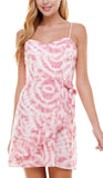 9 - city studio pink tie-dyed casual dress