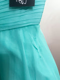 6 - la femme turquoise strapless embellished tulle gown*
