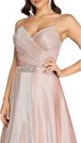 glamour by terani couture pink glitter ball gown