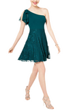 15 - city studio green one shoulder dress