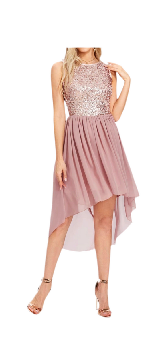 10 - ssb pink sequin open back party dress