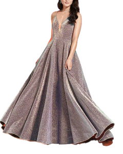 5 - b. darlin purple champagne glitter gown
