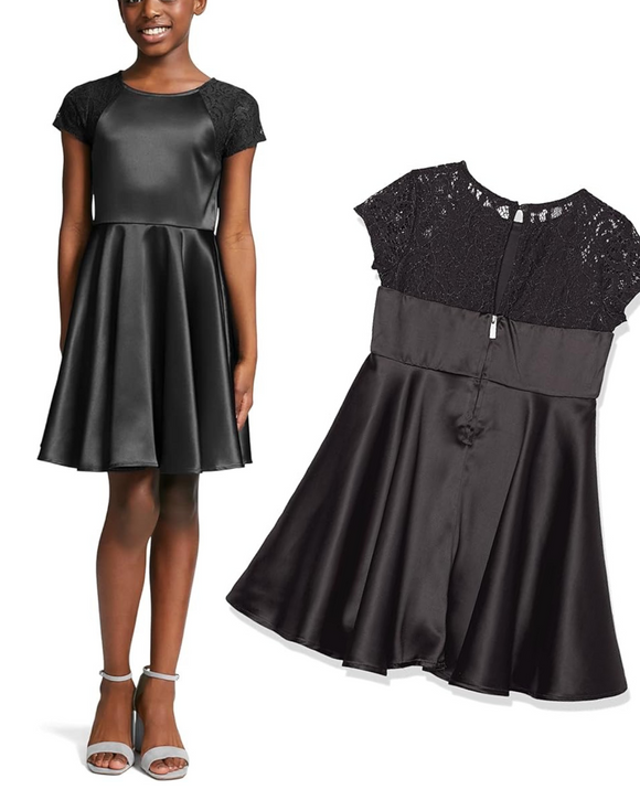 14 GIRLS - calvin klein black party dress