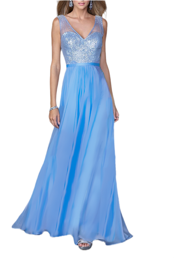 8 - la femme blue & purple sparkle & shimmer gown