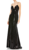 ieena for mac duggal black sequin gown style #26414