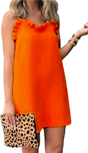 topshop orange shift dress 