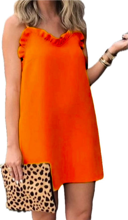 topshop orange shift dress 