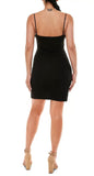 M - emerald sundae black illusion dress