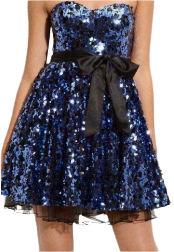 7 - way in clothing co. blue sequin party dress