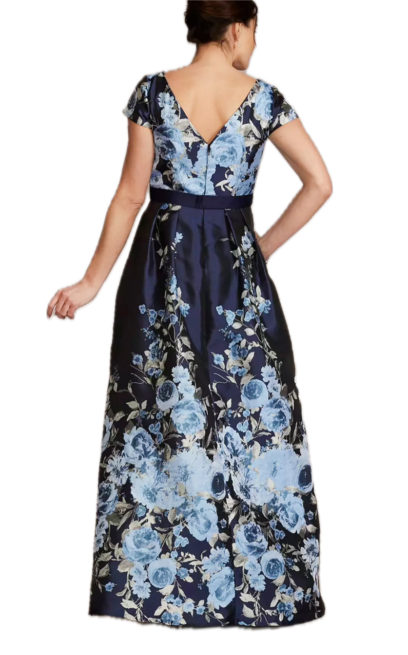 6 - oleg cassini blue floral ball gown The SheShop (Birmingham) 6 - oleg cassini blue floral ball gown The SheShop (Birmingham)