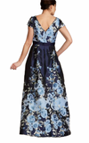 6 - oleg cassini blue floral ball gown
