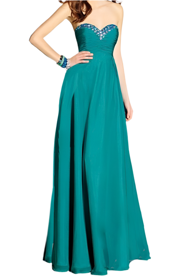 10 - alyce paris green embellished bodice gown