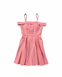 7 - dear moon light coral cold shoulder tie back dress