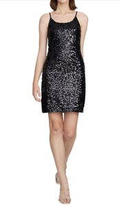 XL - ssb black sequin racerback cocktail dress