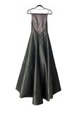 ABS by allen schwartz charcoal open back ball gown