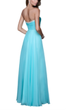 6 - la femme turquoise strapless embellished tulle gown*
