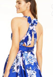 7 - city studio royal blue floral gown with bow