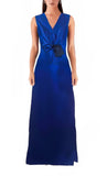 8 - kay unger blue satin gown