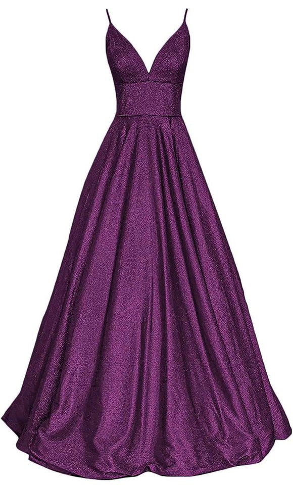 16 - ssb purple glitter ball gown