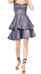 7 - teeze me purple glitter mesh cutout party dress*
