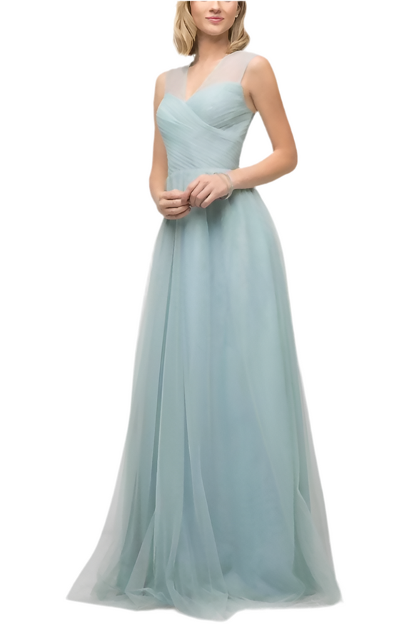 12 - la divine robin blue pleated bodice tulle gown