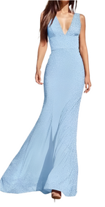 2 - ssb light blue glitter mermaid gown