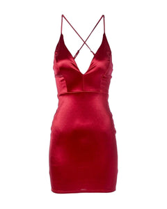 11 - jump apparel red satin party dress