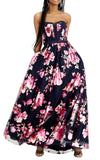 1 - teeze me navy & pink metallic floral gown