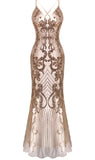 S - ssb gold gatsby sequin gown