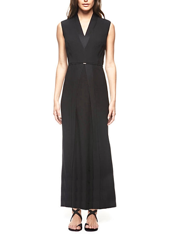 calvin klein black satin dress Calvin Klein Formal Black Satin Cross Back