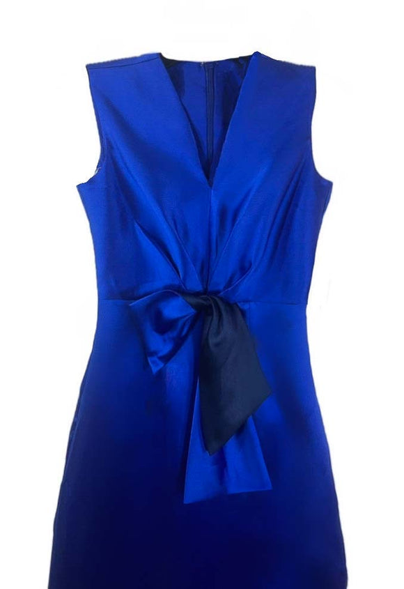 8 - kay unger blue satin gown