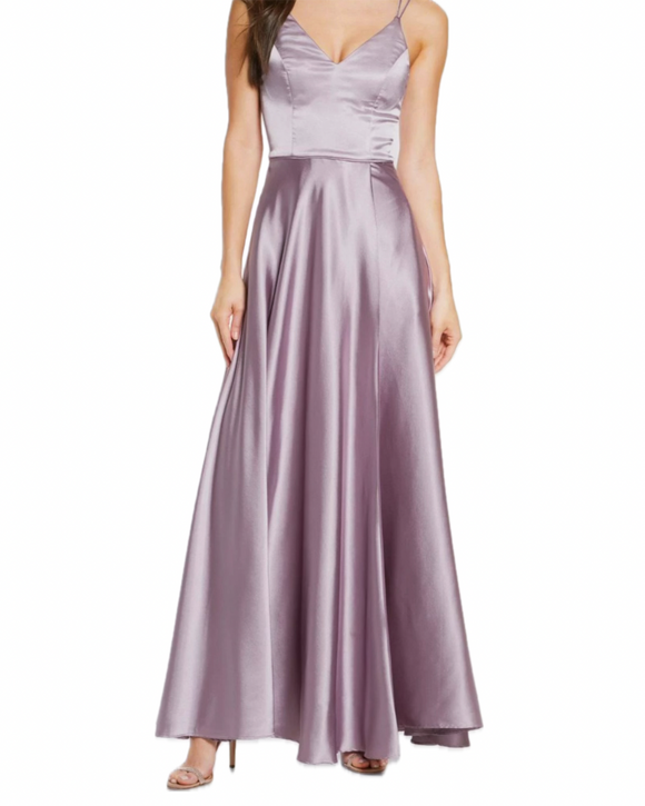 11 - sequin hearts dusty purple satin ball gown
