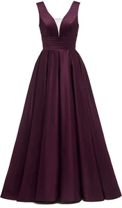 16 - ssb purple satin ball gown