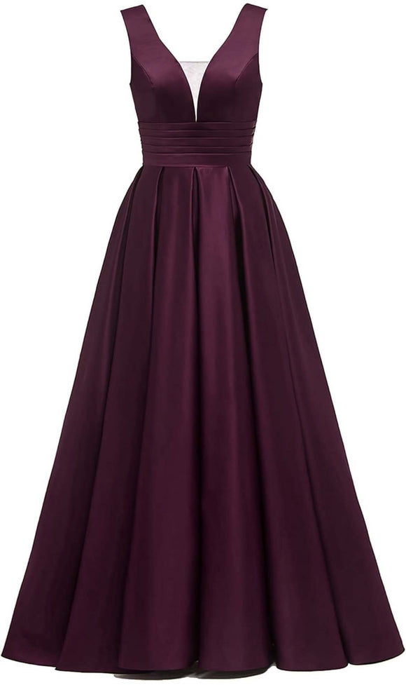 16 - ssb purple satin ball gown